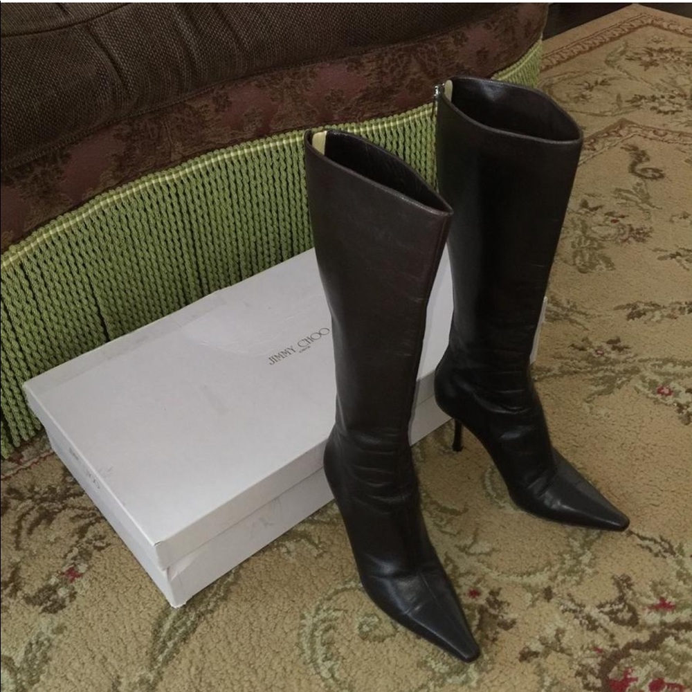 🎈SOLD Jimmy Choo, Peony Brown Leather Boots